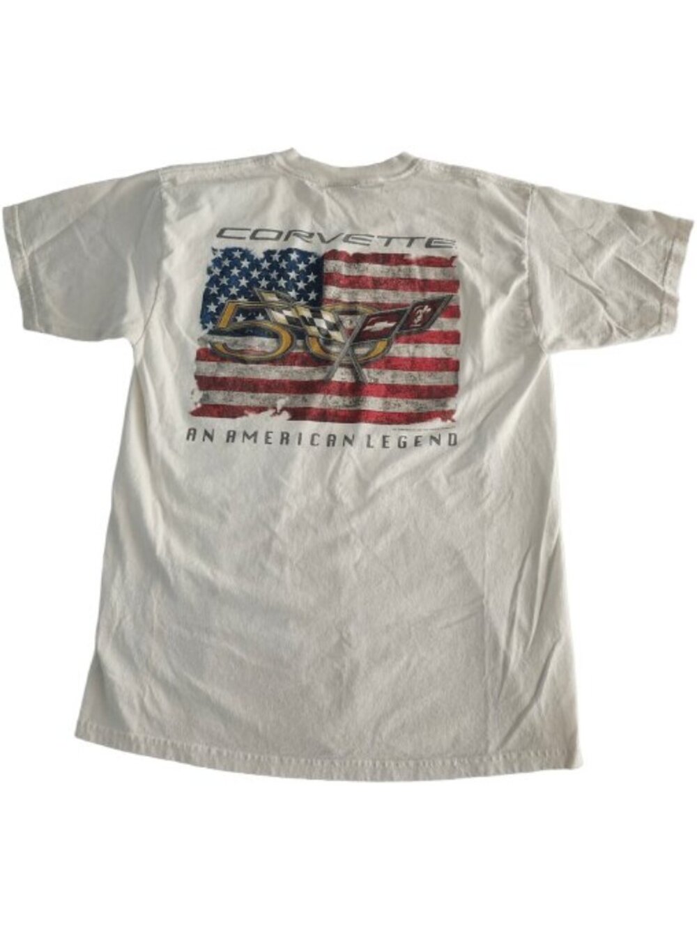 Vintage Y2K 2003 Chevy Corvette 50th Anniversary An American Legend T-Shirt Mens